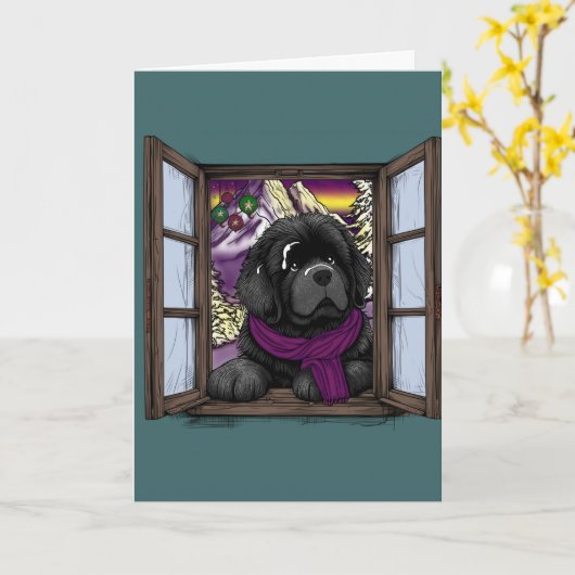 Hundehund Karte (Gelbe Blume)