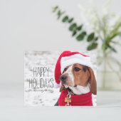 Hundehund mit Wintermantel und Weihnachten (Stehend Vorderseite)