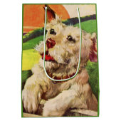 Hundehund Mittlere Geschenktüte (Rückseite)