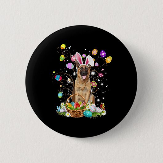 Hundehund Ostereier Jagen Bysket Ost Button (Vorderseite)