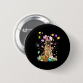 Hundehund Ostereier Jagen Bysket Ost Button (Vorne & Hinten)