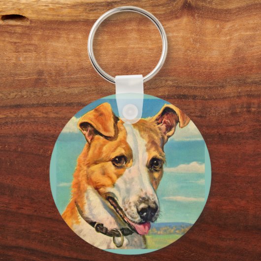 Hundehund Schlüsselanhänger (Vorderseite)