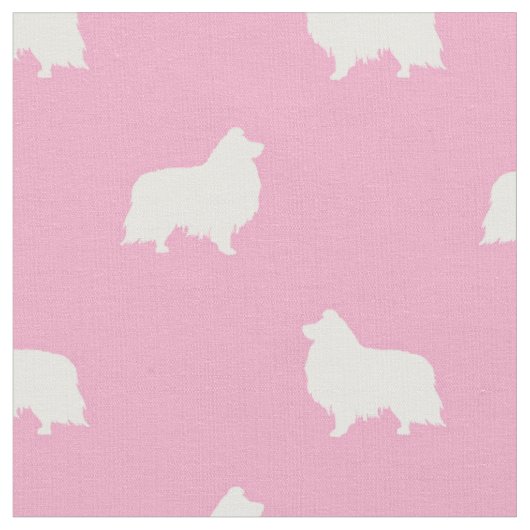 Hundehund Silhouette rosa Stoff (Nahaufnahme)