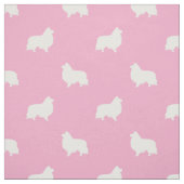 Hundehund Silhouette rosa Stoff (Muster)