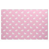 Hundehund Silhouette rosa Stoff (Fat Quarter (45,7 x 55,9 cm))