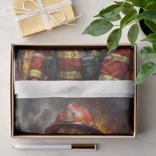 Hundehunde der Golden Retriever: Feuerwehrmann - Seidenpapier (Geschenk)
