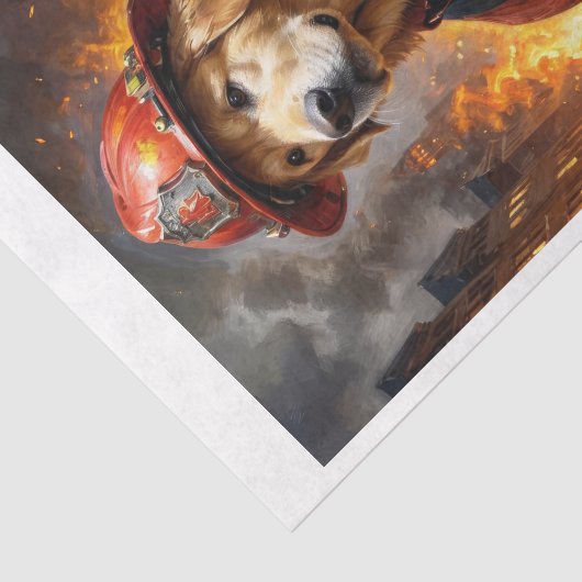 Hundehunde der Golden Retriever: Feuerwehrmann - Seidenpapier (Ausschnitt)