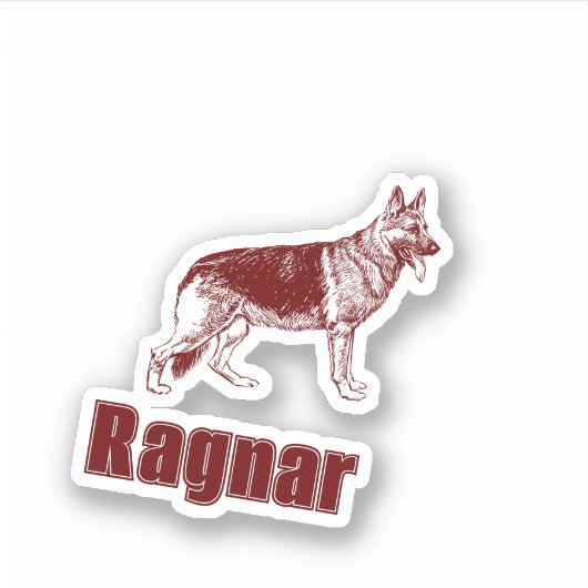 Hundehunde Individuelle Namen Sticker schneiden (Vorderseite)
