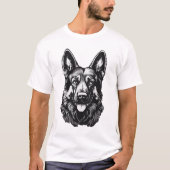 Hundehundehundedad liebt schöne Monotihr T-Shirt (Vorderseite)