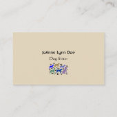 Hundein verbindung stehende Visitenkarten Visitenkarte (Rückseite)