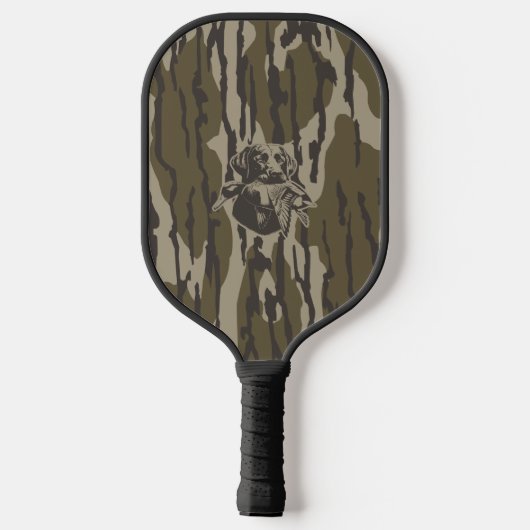 Hundejäger mit Hundeschwald-Camouflage Pickleball Schläger (Rückseite)