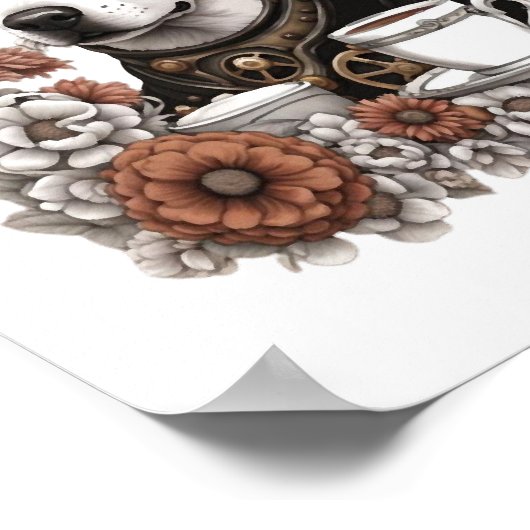 Hundekaffee Poster (Ecke)