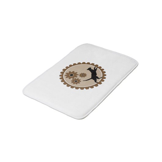 Hundekäfig mit Rädern Badematte (Schrägansicht)