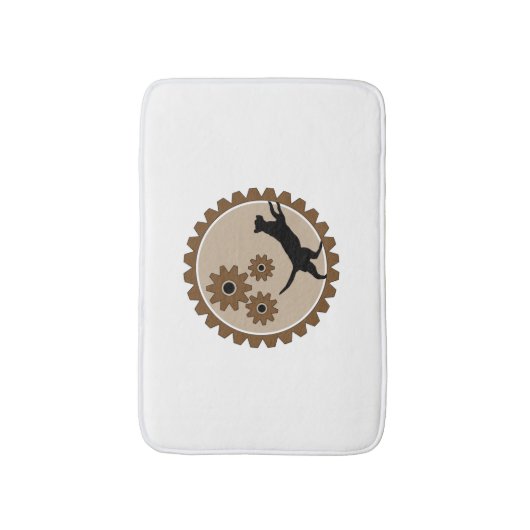 Hundekäfig mit Rädern Badematte (Vorderseite Vertikal)