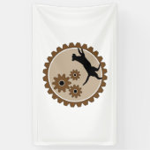 Hundekäfig mit Rädern Banner (Vertikal)