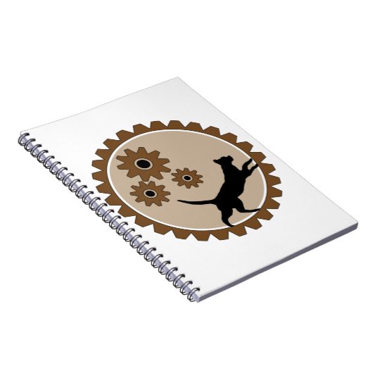 Hundekäfig mit Rädern Notizblock (Rechte Seite)