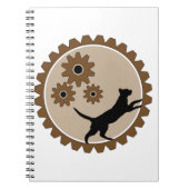 Hundekäfig mit Rädern Notizblock (Vorderseite)