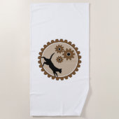 Hundekäfig mit Rädern Strandtuch (Vorderseite)