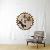 Hundekäfig mit Rädern Wandteppich (Beispiel (Horizontal))