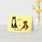 Hundekarte, lustig. karte (Gelbe Blume)