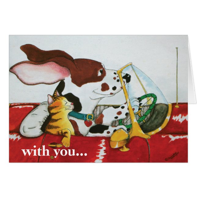 Hundekatze im Kabriolett (Vorderseite (Horizontal))