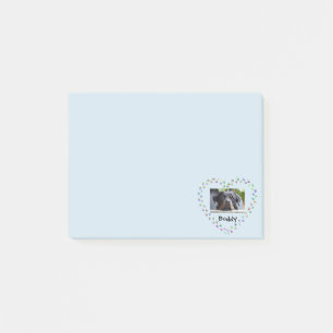 Hundekatze Lover Paw Prints Personalisiertes Foto Post-it Klebezettel