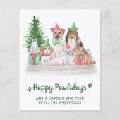 Hundekatze Welpe Kätzchen Weihnachtskarte (Vorderseite)