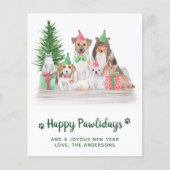 Hundekatze Welpe Kätzchen Weihnachtskarte (Vorderseite)