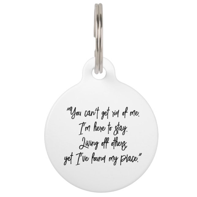 Hundekatze Witziger Spaß Anpassen ID verloren Haustiermarke (Vorderseite)