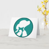 Hundekatzen-Vogel Karte (Gelbe Blume)