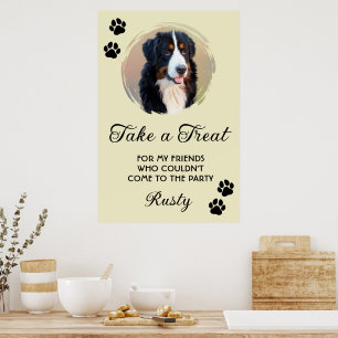 Hundekeks-Bar für die Hochzeit mit Foto Poster