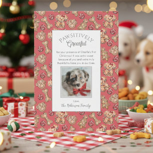 Hundekekse Puppy's erstes Weihnachten Dankeschön-K Dankeskarte