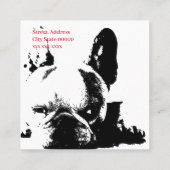 Hundekindertagesstätte Quadratische Visitenkarte (Rückseite)