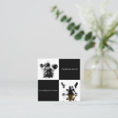 Hundekindertagesstätte Quadratische Visitenkarte (Stehend Vorderseite)