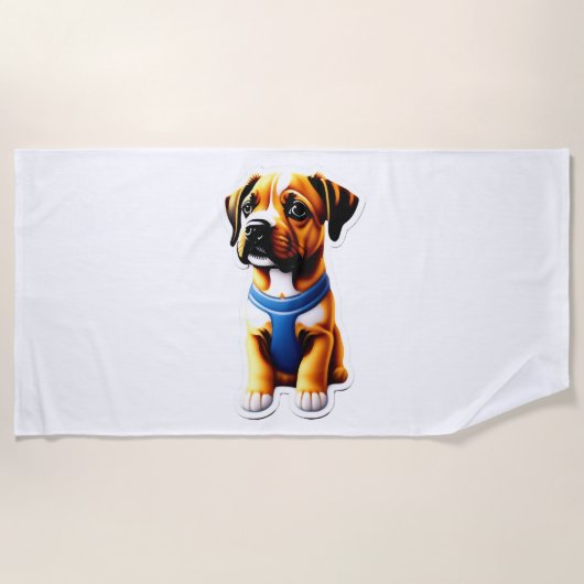 Hundekleber Strandtuch (Vorderseite)