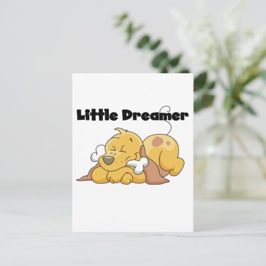 Hundekleine Träumer-T - Shirts und Geschenke Postkarte (Stehend Vorderseite)