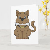Hundeknochen Karte (Gelbe Blume)