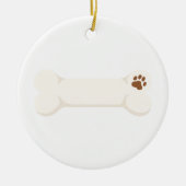 Hundeknochen Keramik Ornament (Vorne)
