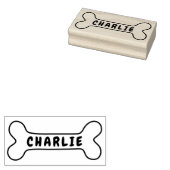 Hundeknochen mit personalisierter Namensunterschri Gummistempel (Stempel)
