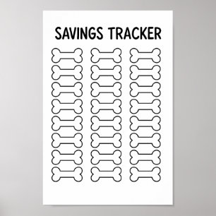 Hundeknochen-Spar-Challenge-Tracker Poster