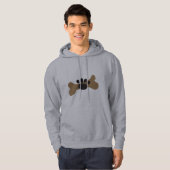 Hundeknochen u. Tatzen-Druck Hoodie (Vorne ganz)