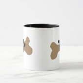 Hundeknochen u. Tatzen-Druck Tasse (Zentrum)