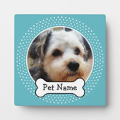 Hundeknochen und Blue Polka Dot Foto Rahmen (Vorderseite)