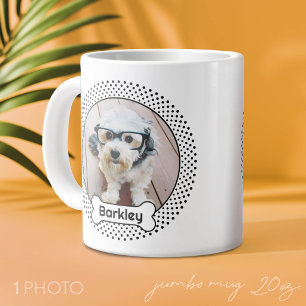 Hundeknochen und Punkte-Fotorahmen für Haustiere - Jumbo-Tasse