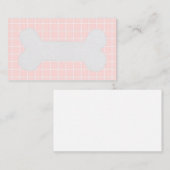 Hundeknochen-Visitenkarte, rosa Visitenkarte (Vorne/Hinten)