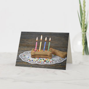 Hundeknochen vom Geburtstag aus der Hundekarte Karte