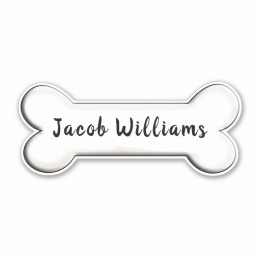 Hundeknochenform Aufkleber (Vorderseite)