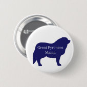 Hundeknopf der Großen Pyrenäen Button (Vorne & Hinten)
