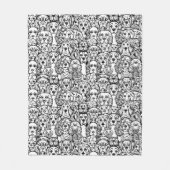 Hundekopfmuster Fleecedecke (Vorderseite)