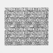 Hundekopfmuster Fleecedecke (Vorderseite (Horizontal))